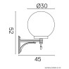 Kinkiet zewnętrzny Kule Classic K 3012/1/K 300 U SU-MA