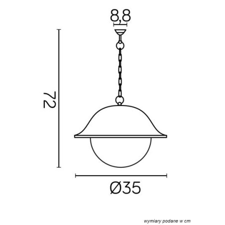 Lampa wisząca zewnętrzna Prince Max K 1018/1/O-BD SU-MA