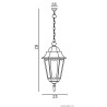 Lampa wisząca zewnętrzna Retro Classic II K 1018/1/DH SU-MA
