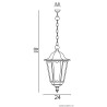Lampa wisząca zewnętrzna Retro Classic K 1018/1/D SU-MA