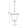Lampa wisząca zewnętrzna Retro Kwadratowe K 1018/1/BD KW SU-MA