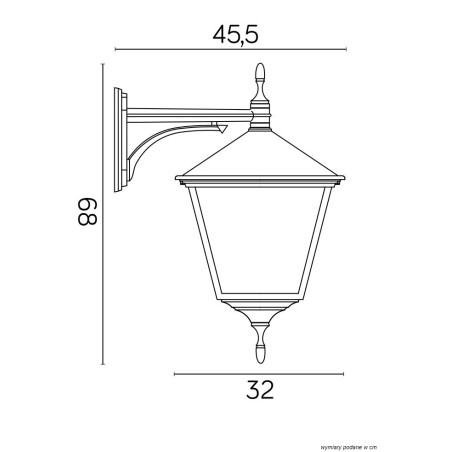 Kinkiet zewnętrzny Retro Kwadratowe K 3012/1/BD KW SU-MA