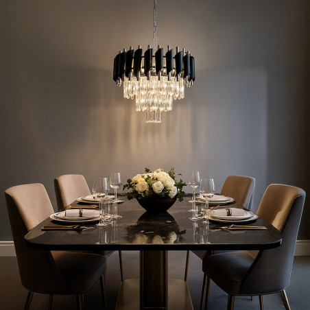 NOWOŚĆ ML2519 Żyrandol CRISTAL Chrome 5xE14 Milagro