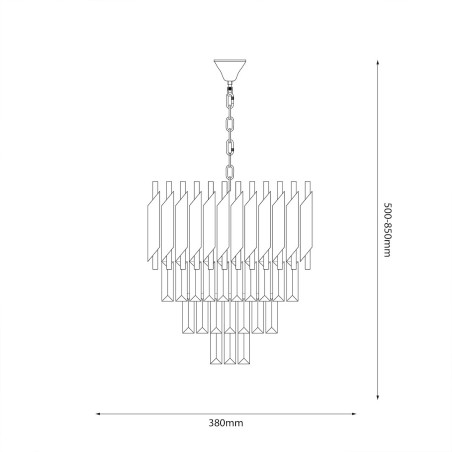 NOWOŚĆ ML2519 Żyrandol CRISTAL Chrome 5xE14 Milagro