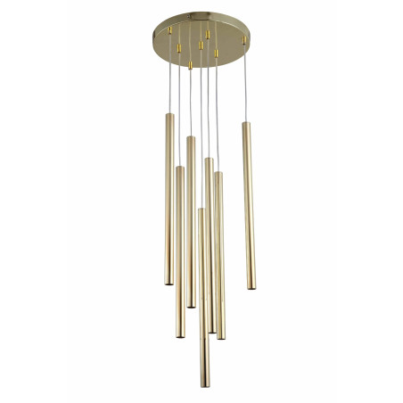 NOWOŚĆ Lampa wisząca Lungo 7 złota 7xG9 Light Prestige