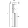 NOWOŚĆ Lampa wisząca Lungo 7 złota 7xG9 Light Prestige