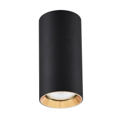 NOWOŚĆ Tuba natynkowa Manacor 17 cm czarno - złote 1xGU10 Light Prestige