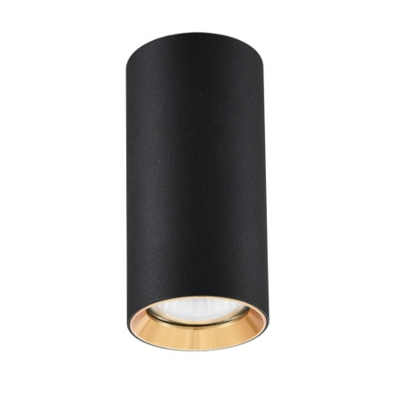 NOWOŚĆ Tuba natynkowa Manacor 17 cm czarno - złote 1xGU10 Light Prestige