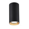 NOWOŚĆ Tuba natynkowa Manacor 17 cm czarno - złote 1xGU10 Light Prestige