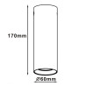 NOWOŚĆ Tuba natynkowa Manacor 17 cm czarno - złote 1xGU10 Light Prestige