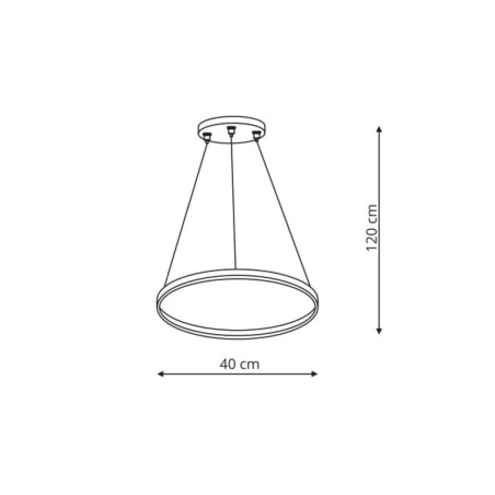 NOWOŚĆ Ring wisząca mała czarna 3000K Light Prestige