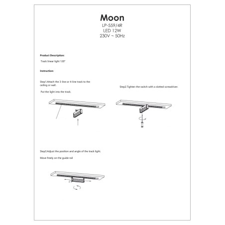 NOWOŚĆ Reflektor do szynoprzewodów Moon 3F czarny LED 4000K Light Prestige