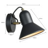 NOWOŚĆ Kinkiet Astama czarny 1xE27 Light Prestige