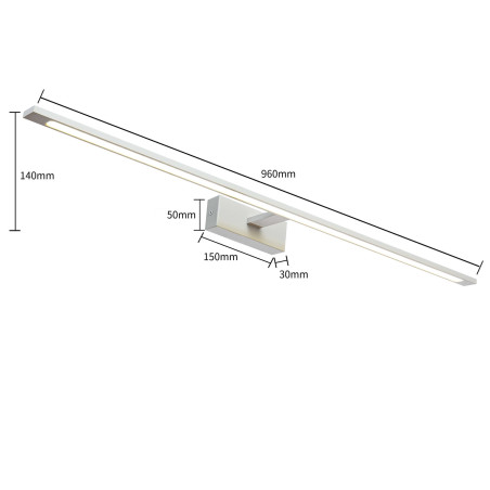 NOWOŚĆ Kinkiet Isla XXL chrom 96cm IP44 LED CCT Light Prestige