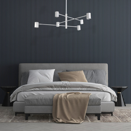 NOWOŚĆ Lampa wisząca Snow 6 biała 6xGU10 Light Prestige