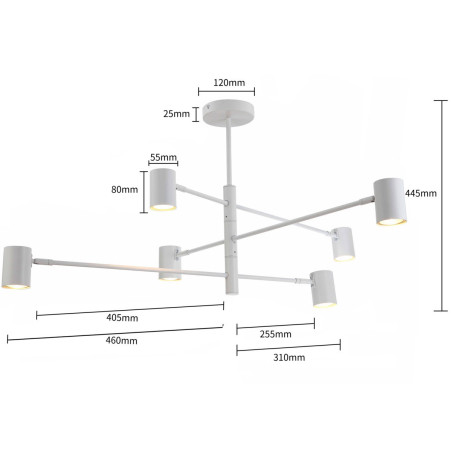 NOWOŚĆ Lampa wisząca Snow 6 biała 6xGU10 Light Prestige