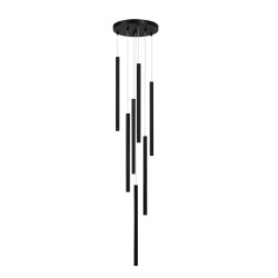NOWOŚĆ Lampa wisząca Lungo 7 czarna 7xG9 Light Prestige