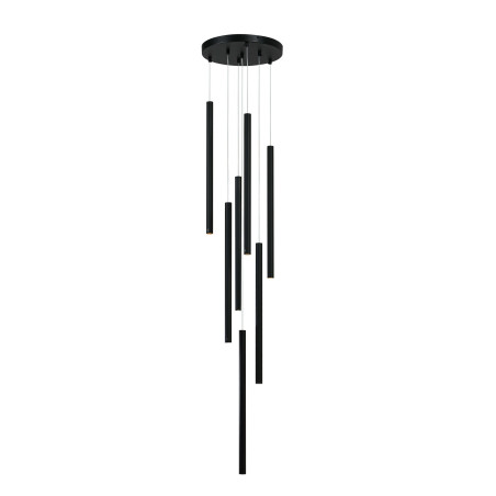 NOWOŚĆ Lampa wisząca Lungo 7 czarna 7xG9 Light Prestige