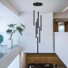 NOWOŚĆ Lampa wisząca Lungo 7 czarna 7xG9 Light Prestige