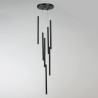 NOWOŚĆ Lampa wisząca Lungo 7 czarna 7xG9 Light Prestige