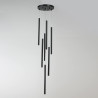 NOWOŚĆ Lampa wisząca Lungo 7 czarna 7xG9 Light Prestige