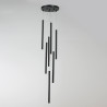 NOWOŚĆ Lampa wisząca Lungo 7 czarna 7xG9 Light Prestige