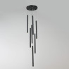 NOWOŚĆ Lampa wisząca Lungo 7 czarna 7xG9 Light Prestige