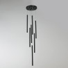 NOWOŚĆ Lampa wisząca Lungo 7 czarna 7xG9 Light Prestige