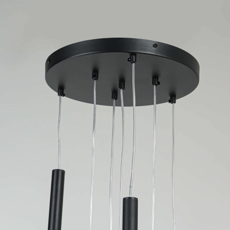 NOWOŚĆ Lampa wisząca Lungo 7 czarna 7xG9 Light Prestige