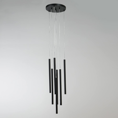 NOWOŚĆ Lampa wisząca Lungo 7 czarna 7xG9 Light Prestige