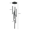 NOWOŚĆ Lampa wisząca Lungo 7 czarna 7xG9 Light Prestige