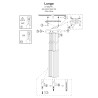 NOWOŚĆ Lampa wisząca Lungo 7 czarna 7xG9 Light Prestige