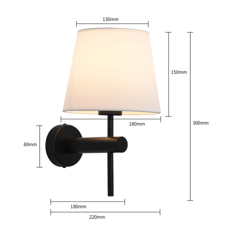 NOWOŚĆ Kinkiet Tivoli czarny 1xE27 Light Prestige