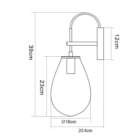 NOWOŚĆ Kinkiet Fondi czarny 1xE14 Light Prestige