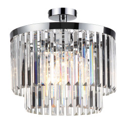 NOWOŚĆ Plafon Vetro 4 srebrny 4xE14 Light Prestige