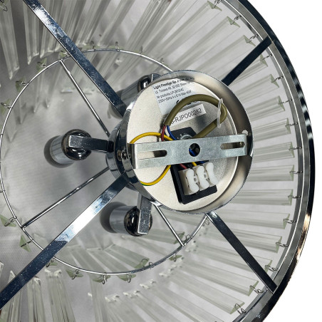 NOWOŚĆ Plafon Vetro 4 srebrny 4xE14 Light Prestige