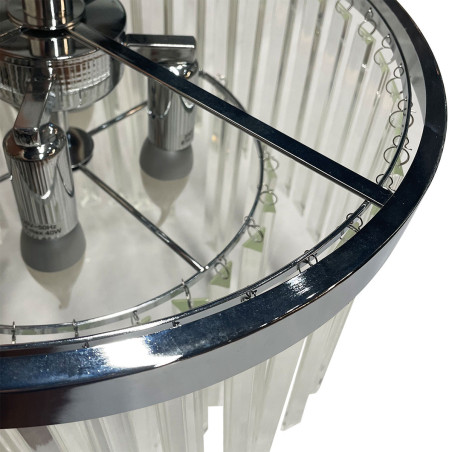 NOWOŚĆ Plafon Vetro 4 srebrny 4xE14 Light Prestige