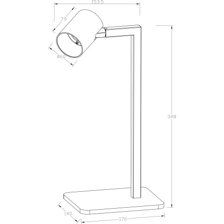 NOWOŚĆ Lampa biurkowa Snow czarna 1xGU10 Light Prestige