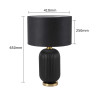 NOWOŚĆ Lampa stołowa Tamiza 65 cm czarna 1xE27 Light Prestige
