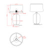 NOWOŚĆ Lampa stołowa Amur niebieska 1xE27 Light Prestige