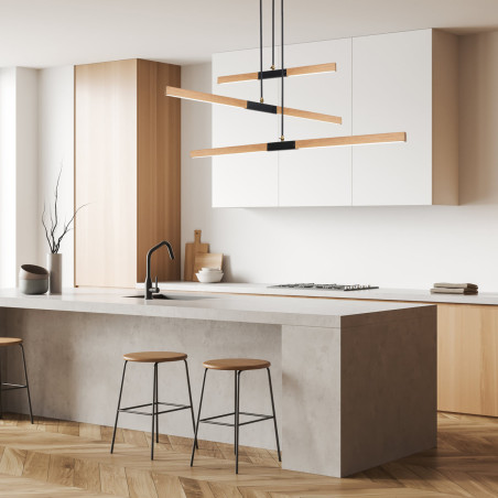 NOWOŚĆ Lampa wisząca Lugano drewno LED 3000K Light Prestige
