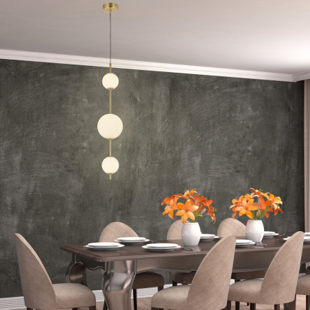 NOWOŚĆ Lampa wisząca pionowa Dorado złota LED CCT Light Prestige