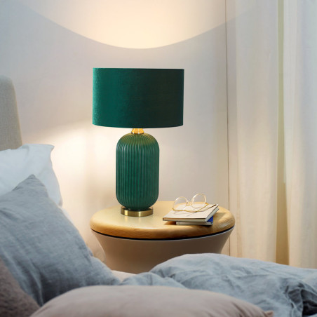 NOWOŚĆ Lampa stołowa Tamiza 65 cm zielona 1xE27 Light Prestige