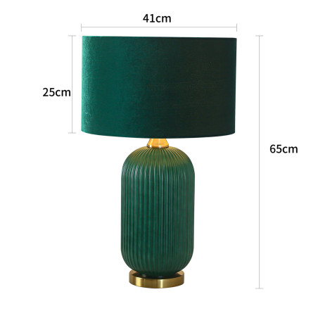 NOWOŚĆ Lampa stołowa Tamiza 65 cm zielona 1xE27 Light Prestige