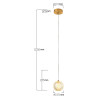 NOWOŚĆ Diamond 1 wisząca złota Light Prestige