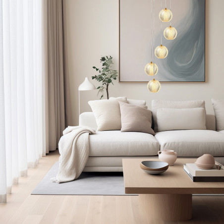NOWOŚĆ Diamond 5 wisząca złota Light Prestige