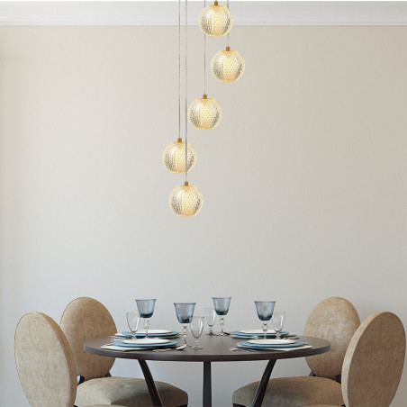 NOWOŚĆ Diamond 5 wisząca złota Light Prestige