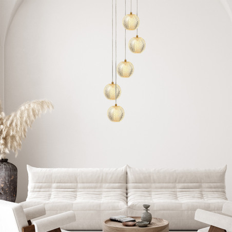 NOWOŚĆ Diamond 5 wisząca złota Light Prestige