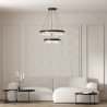 NOWOŚĆ Lampa wisząca Plum 60 cm 40 cm czarno-transparentna LED CCT Light Prestige