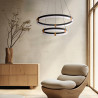 NOWOŚĆ Lampa wisząca Plum 60 cm 40 cm czarno-transparentna LED CCT Light Prestige